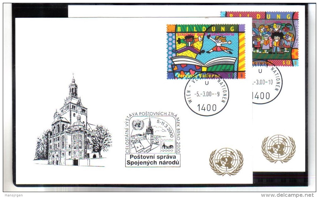 WIT403 UNO WIEN 1999  MICHL 300/01  Auf 2 STÜCK WEISSE KARTEN - White Cards - Sonstige & Ohne Zuordnung