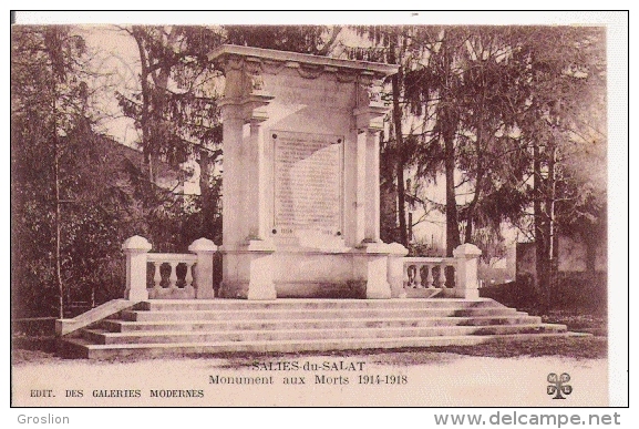 SALIES DU SALAT MONUMENT AUX MORTS 1914.1918 - Monuments Aux Morts