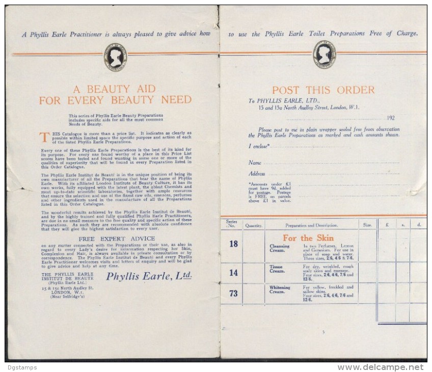 England 1920´s. PHYLLIS Earle Catalogo Y Lista De Precios. 6 Scan. See Description. - Catalogues