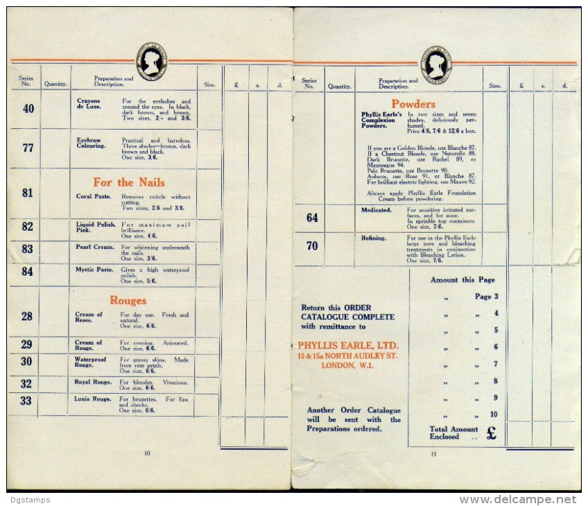 England 1920´s. PHYLLIS Earle Catalogo Y Lista De Precios. 6 Scan. See Description. - Catálogos