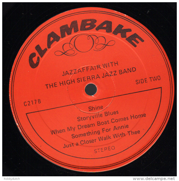 * LP *  HIGH SIERRA JAZZ BAND - JAZZAFFAIR (handsigned By Earl McKee)(USA 1980 EX!!!) - Autogramme