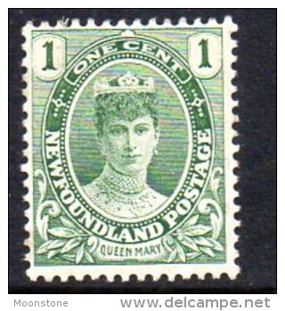 Newfoundland Canada 1911 1c Queen Mary, Hinged Mint - 1908-1947