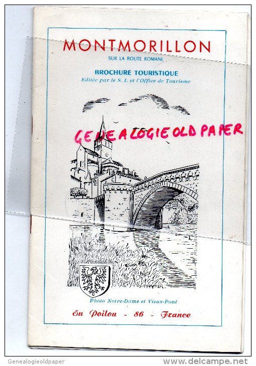 86 -  MONTMORILLON - BROCHURE TOURISTIQUE- 1969- + LETTRE SYNDICAT INITIATIVE E. LAFOND - Poitou-Charentes