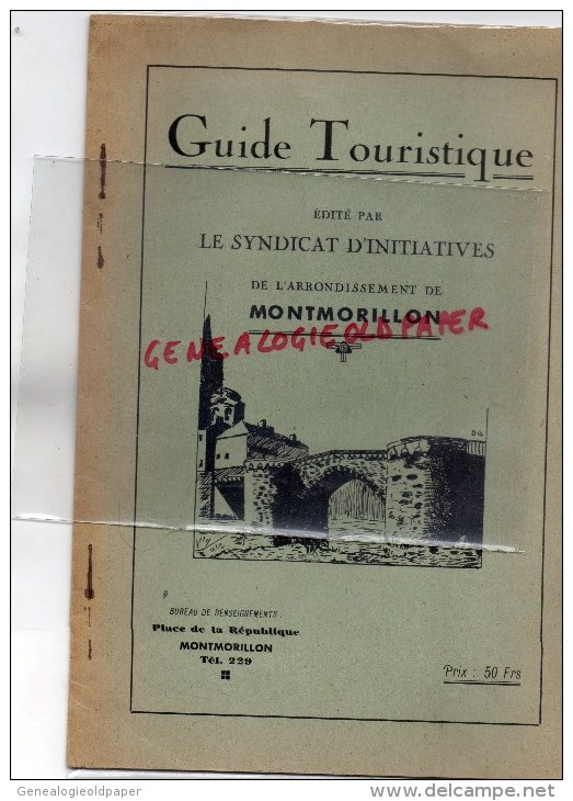 86 -  MONTMORILLON - GUIDE TOURISTIQUE- ABBE JOSEPH RANGER- RANNOU-METIVIER- LEBON-COUTURIER - Poitou-Charentes