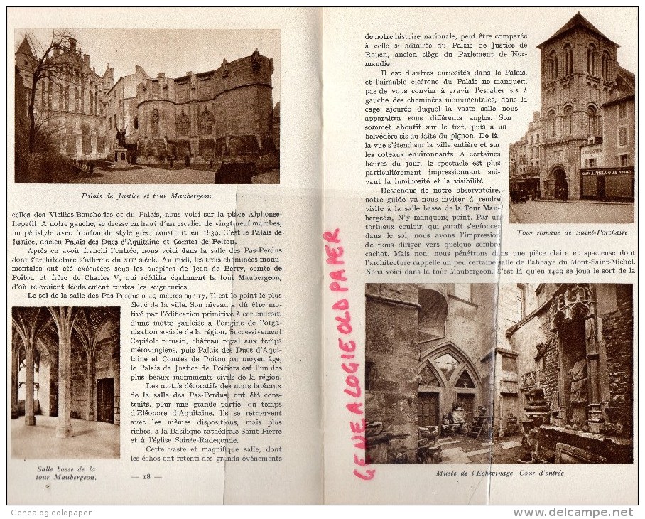 86 -  POITIERS - VILLE DE TOUS LES AGES- SES MONUMENTS -SES ENVIRONS- SYNDICAT INITIATIVE1984- - Poitou-Charentes