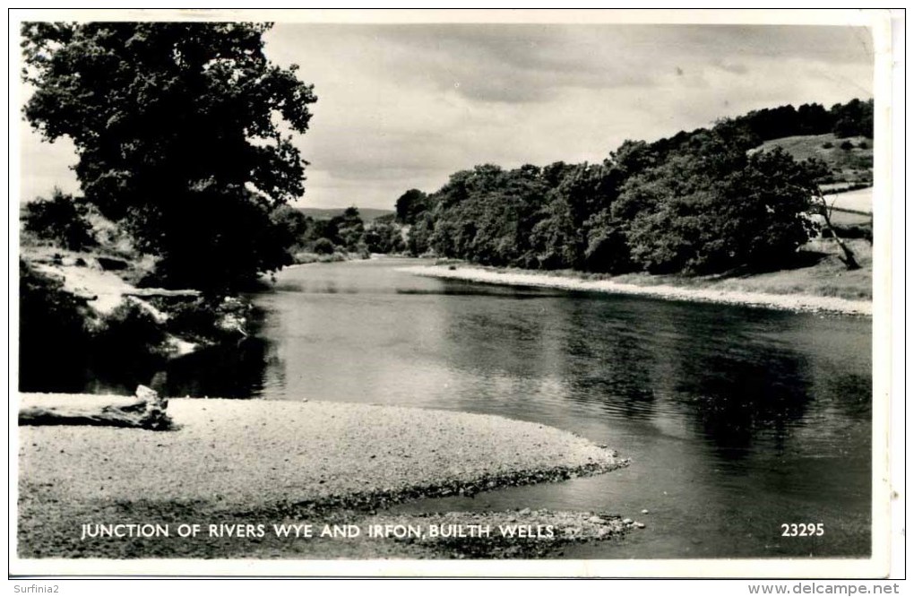 POWYS - BUILTH WELLS -  JUNCTION OF RIVERS WYE AND IRFON RP Pow52 - Radnorshire