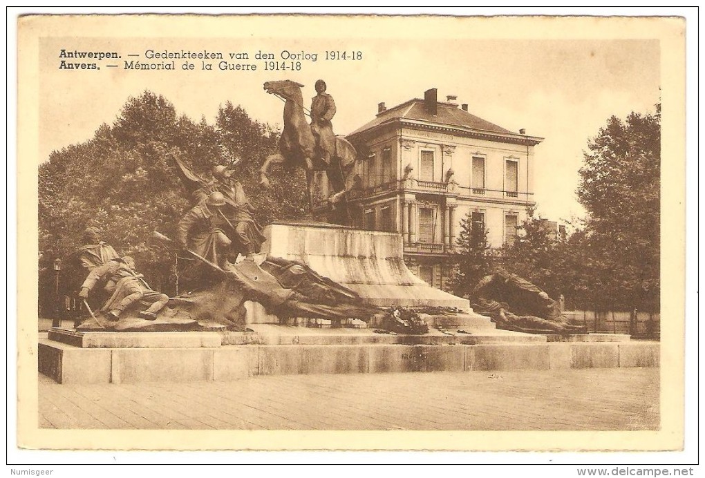 ANVERS  ---  Mémorial De La Guerre 1914-18 - Antwerpen