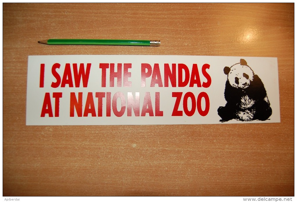 Vintage 70's I Saw The Panda At National Zoo Sticker Decal - Autocollants