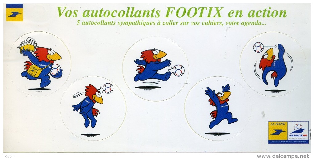 FRANCE Autocollant La Poste FOOTIX CUP 1998 Football Soccer Fussball - 1998 – France