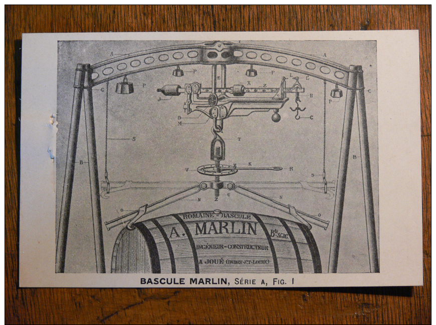 JOUE-les-TOURS (37) - Bascule Romaine MARLIN Ingénieur Et Constructeur (fût Viticulture)* - Otros & Sin Clasificación