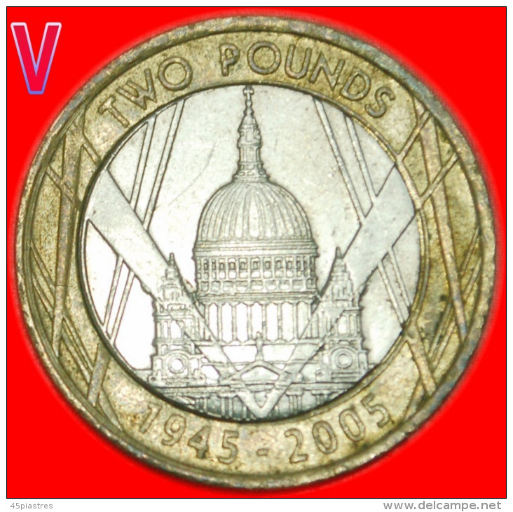 * VICTORY&#9733;GREAT BRITAIN&#9733; 2 POUNDS 1945-2005!  LOW START&#9733; NO RESERVE! - 2 Pond