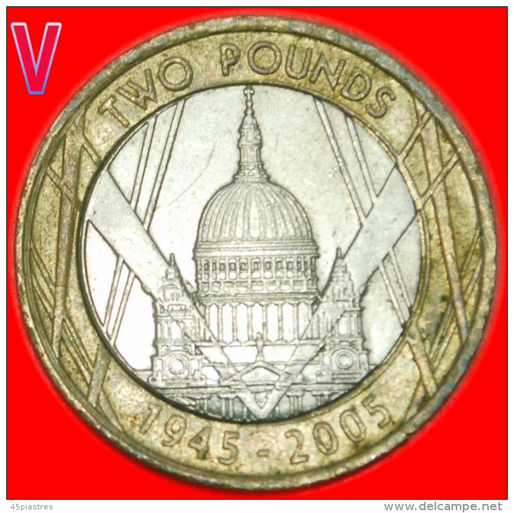 * VICTORY&#9733;GREAT BRITAIN&#9733; 2 POUNDS 1945-2005!  LOW START&#9733; NO RESERVE! - 2 Pounds