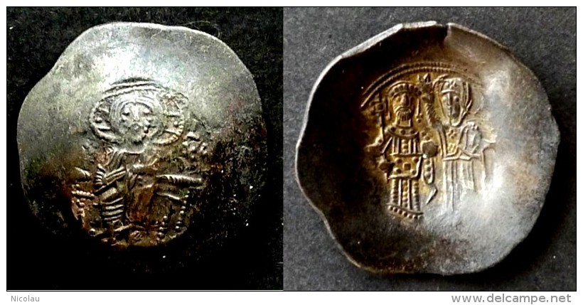 BYZANCE -  MANUEL I COMNENE  (1143-1180)  - ASPRON TRACHY  - BILLON - CONSTANTINOPLE - BYZANTINE  -T - Byzantinische Münzen