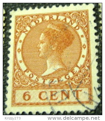 Netherlands 1924 Queen Wilhelmina 6c - Used - Oblitérés