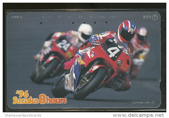 Moto Course Suzuka 8 Heures 1996 Télécarte Japon Moto Racing Suzuka Hours 1996 Phonecard Japan - Motos