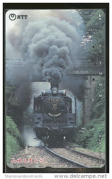 Locomotive A Vapeur  Télécarte Japon Steam Train Phonecard Japan - Trains