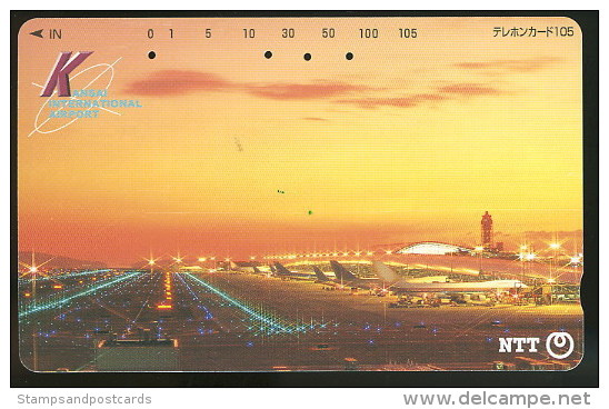 Aeroport Kansai Avion Avions Télécarte Japon Kansai Airport Airplane Airplanes Phonecard Japan - Avions