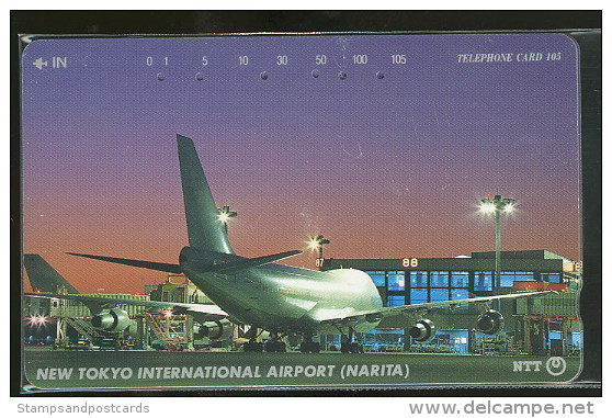 Aeroport Tokyo Narita Avion Avions Télécarte Japon New Tokyo Airport Airplane Airplanes Phonecard Japan - Avions