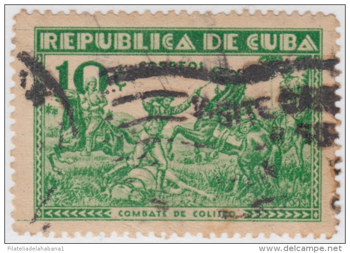1933-1. CUBA. REPUBLICA. 1933. Ed.269. INVASION. 10c. COMBATE DE COLISEO. MARCA: VISITE CARDENAS Y SU PLAYA DE VARADERO. - Ongebruikt