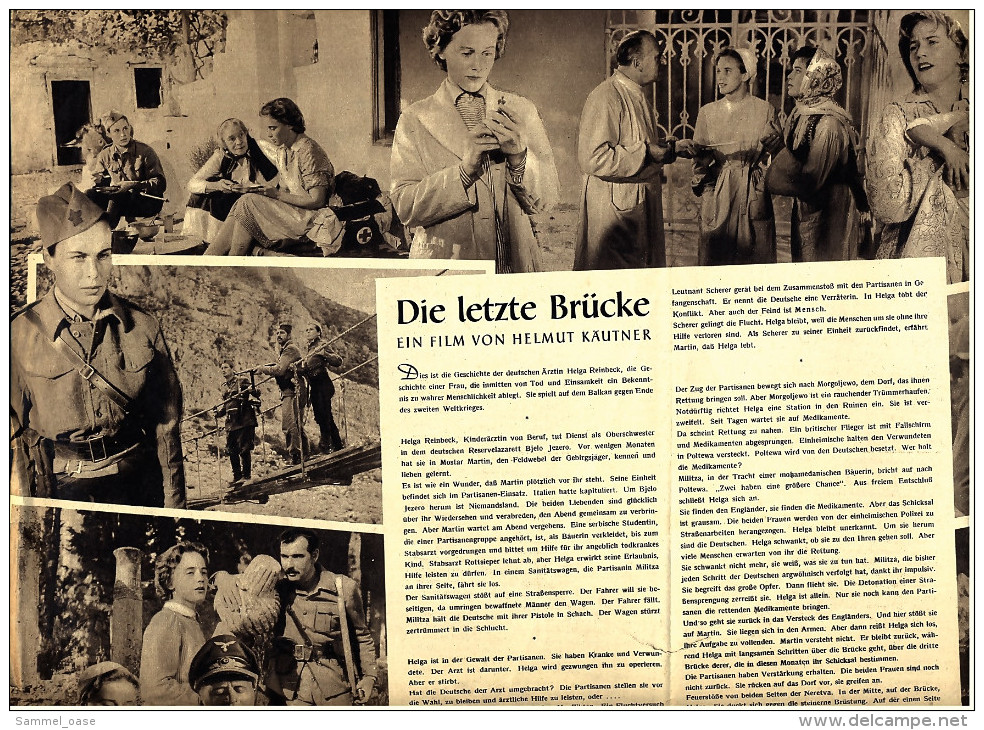 Das Neue Film-Programm Von Ca. 1953  -  "Die Letzte Brücke"  -  Mit Maria Schell , Bernhard Wicki - Revistas