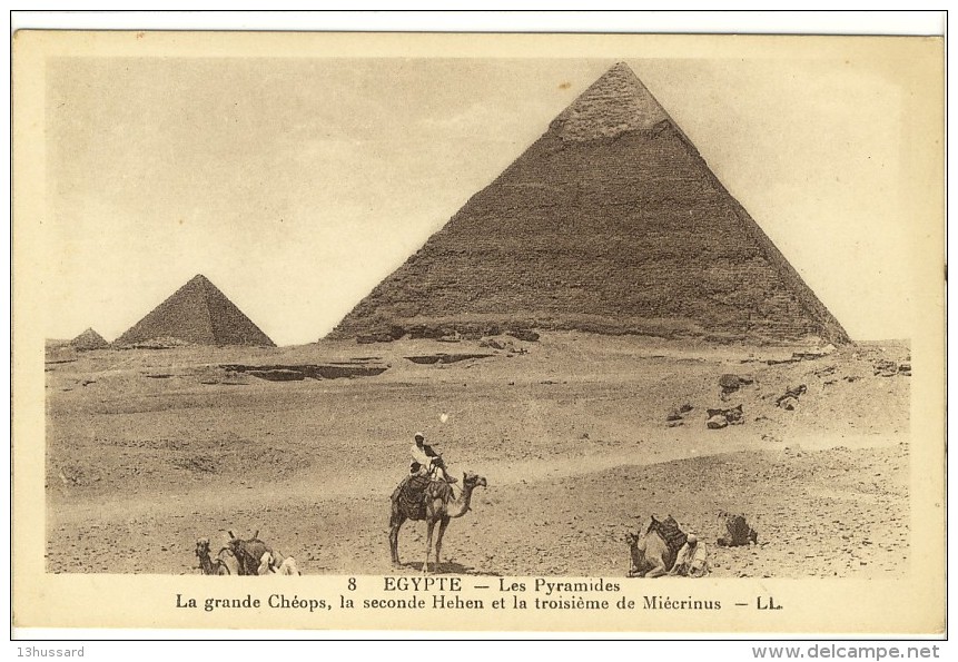 Carte Postale Ancienne Egypte -  Les Pyramides. Chéops, Hehen Et Miécrinus - Pyramides