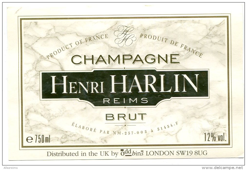 Etiquette Champagne    Reims LOT De 3  Henri HARLIN  A  VOIR  !!!!!!! - Autres & Non Classés