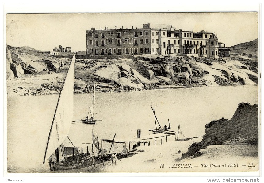Carte Postale Ancienne Egypte -  Assouan. Le Cataract Hôtel - Assouan