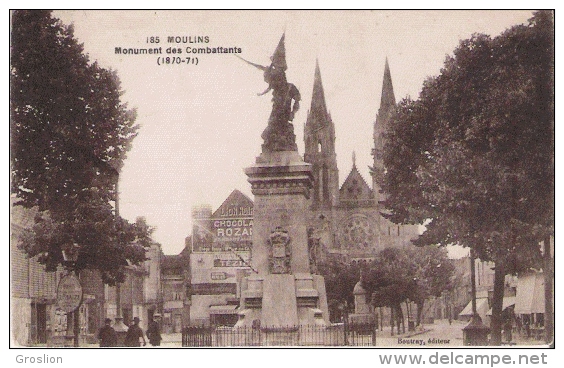 MOULINS 185 MONUMENT DES COMBATTANTS (1870.71) - Monuments Aux Morts