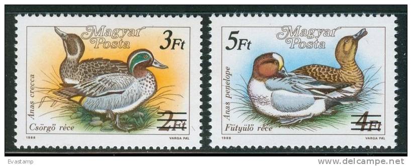 HUNGARY - 1989.Ducks With Overprint Cpl. Set MNH! - Unused Stamps