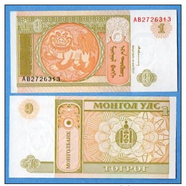 MONGOLIE   1  TUGRIK  ND (1993 )   UNC/NEUF - Mongolia