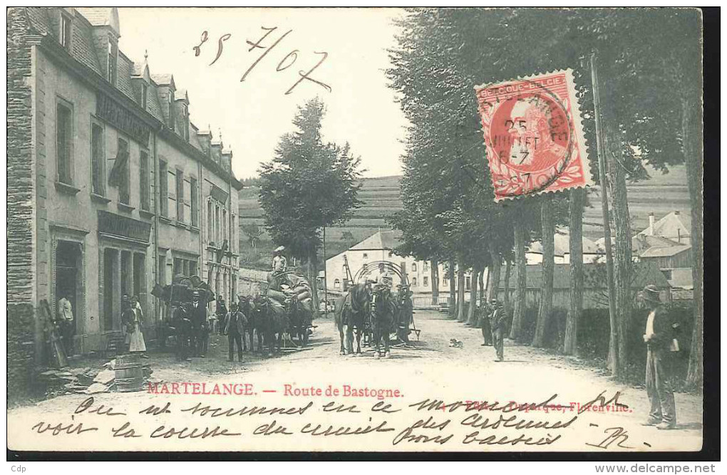 Cpa Martelange  1907   Attelages - Martelange