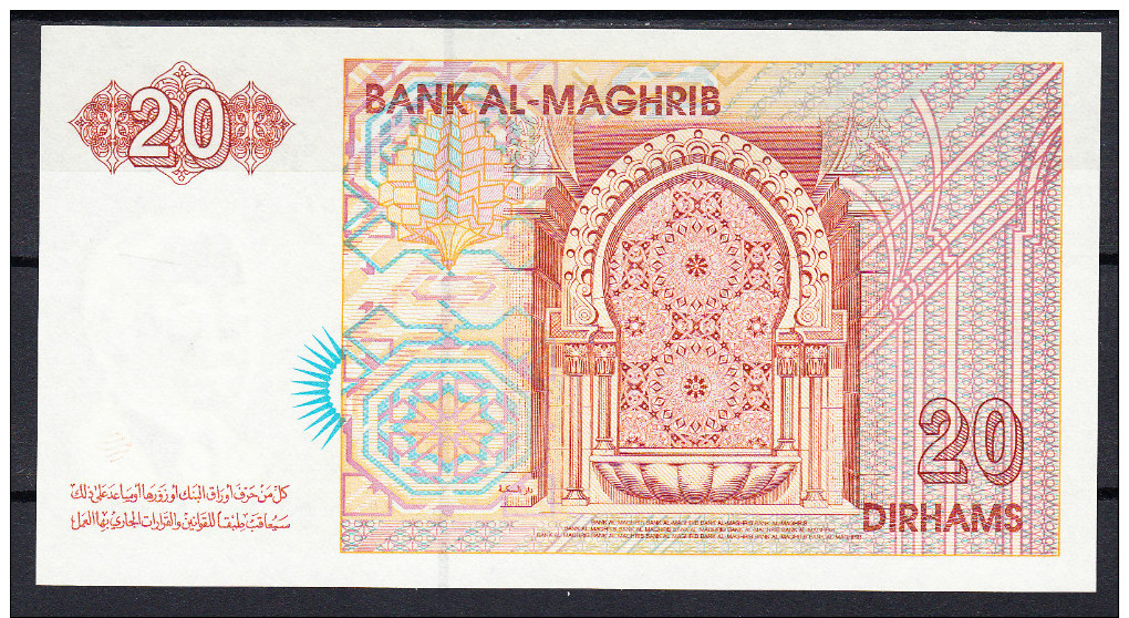 MARRUECOS 1996  20 DIRHAMS HASSAN II NUEVO SIN CIRCULAR UNCIRCULATED  PICK Nº 67 VER FOTO.B660 - Maroc