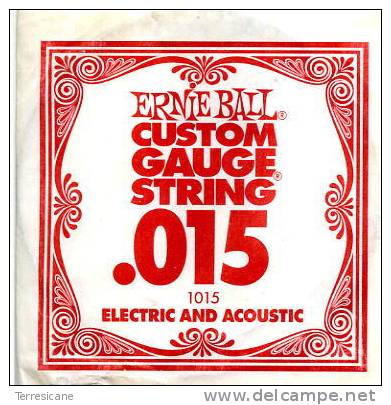 CORDA PER CHITARRA ERNIE BALL USA GUITAR STRING ELECTRIC OR ACOUSTIC .015 - Accessoires, Pochettes & Cartons