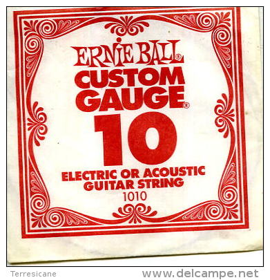 CORDA PER CHITARRA ERNIE BALL USA GUITAR STRING ELECTRIC OR ACOUSTIC .1010 - Toebehoren En Hoezen