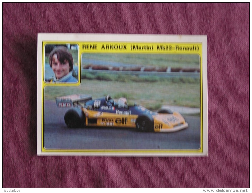 PANINI Super Auto Original Sticker N° 28 René Arnoux Renault MK  Vignette Chromo Trading Card Vignette Cards Automobile - Edition Française