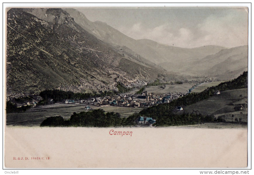 Campan Hautes Pyrénées Vue Générale 1903 Dos Non Divisé état Superbe - Campan