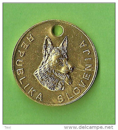 Slovenia , Dog Medals From Slovenia , Token , With Number - Andere & Zonder Classificatie