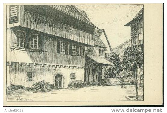 Rarität G. Strauß Pinx 1926 Alter Winkel In Schiltach - Schiltach