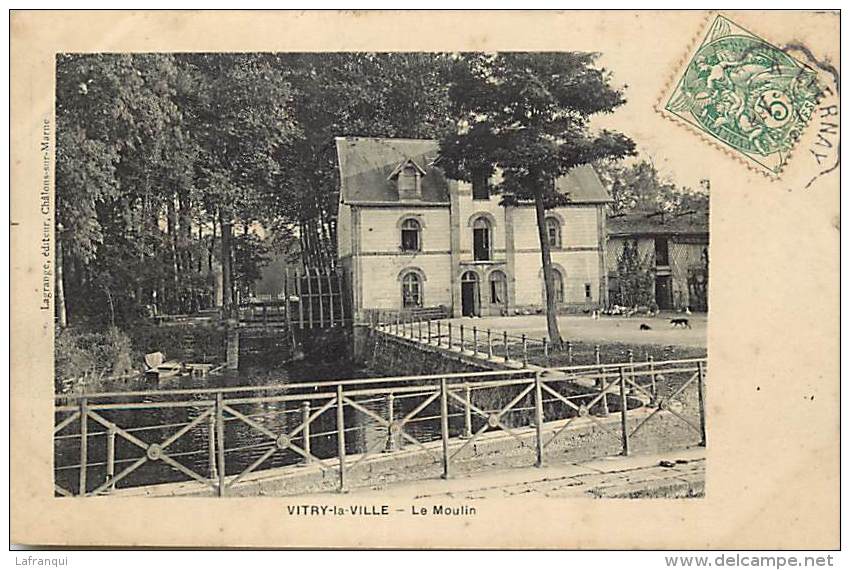 Ref D868- Marne -  Vitry La Ville - Le Moulin - Theme Moulins  - Carte Bon Etat - - Vitry-la-Ville