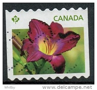 Canada 2012 P (permanant Postage) Purple Daylilly Issue #2528 - Usados