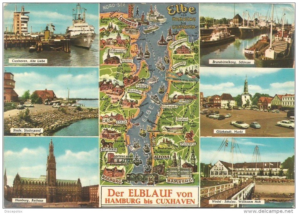 K2624 Der Elblauf Von Hamburg Bis Cuxhaven / Viaggiata 1969 - Cuxhaven