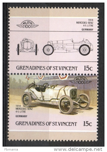 Grenadines St. Vincent 1986 - Mercedes-Benz 4.5 Auto Car MNH ** - St.Vincent E Grenadine