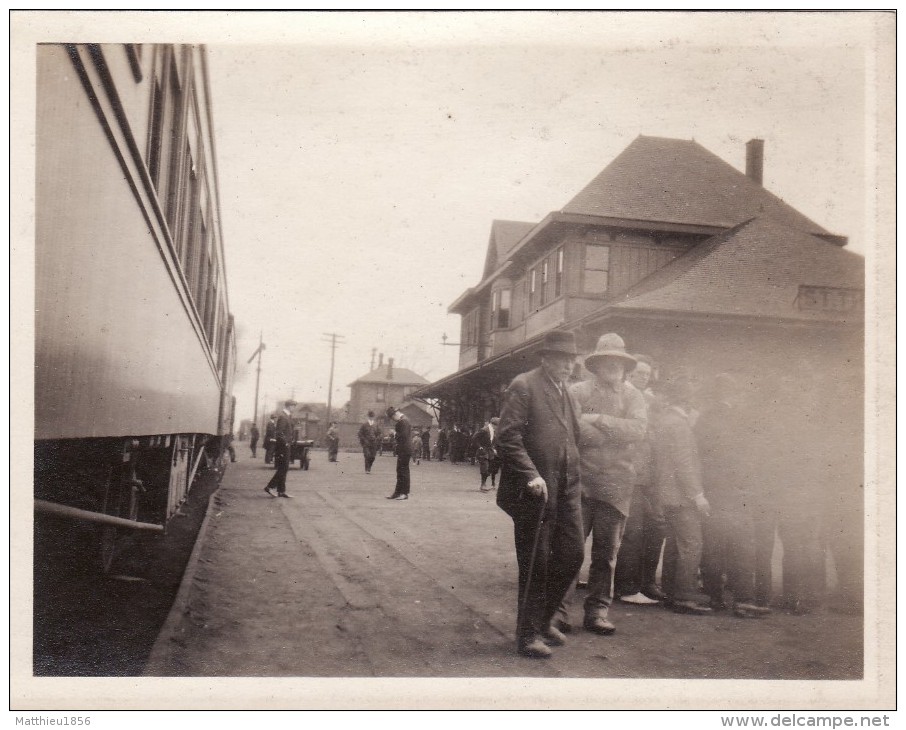 Photo 1917 ST THOMAS - Wabash Station, Gare, Train (A95, Ww1, Wk 1) - Autres & Non Classés