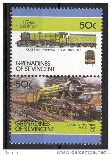 Grenadines St. Vincent 1987 - Locomotive Ferroviarie Railway Locomotives Treni Trains MNH ** - St.-Vincent En De Grenadines