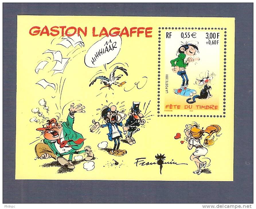 France, Bloc Feuillet N° 34, BF 34, BF34, Bloc Neuf **, TTB, Gaston Lagaffe - Neufs