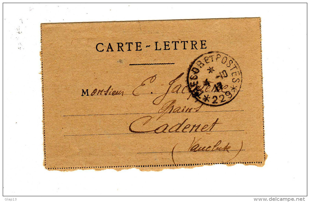 CARTE LETTRE DU 04/10/1917 - 1. Weltkrieg