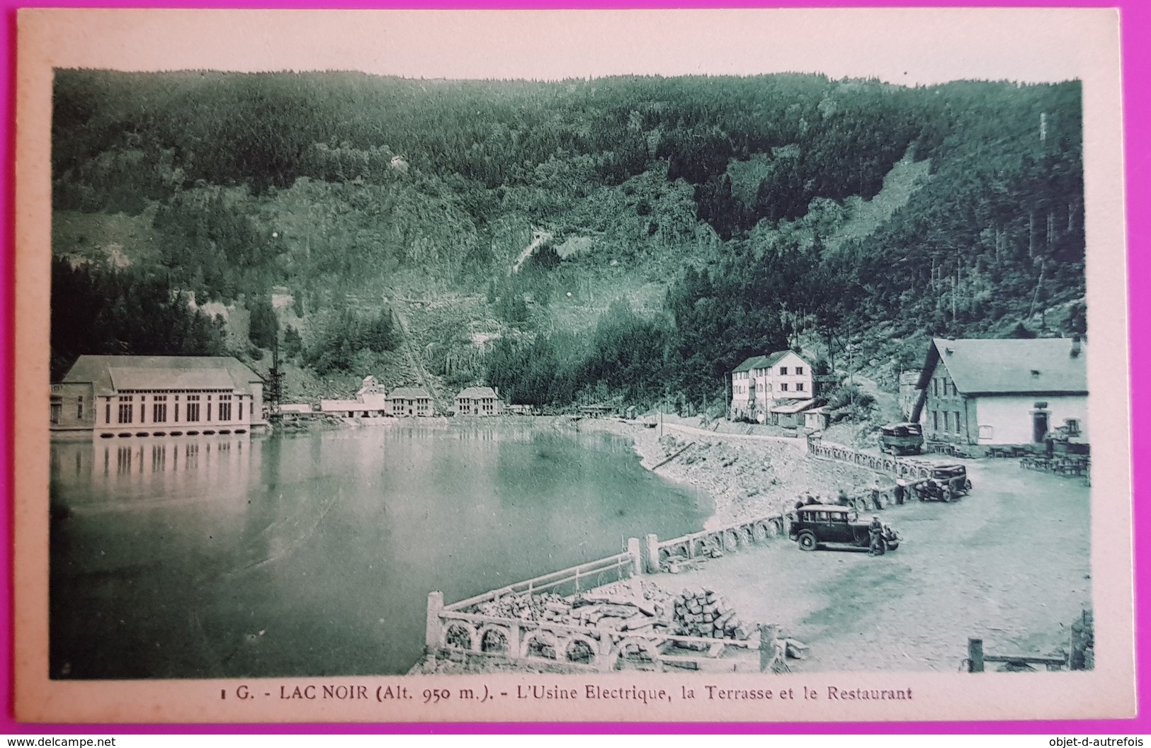 Cpa Orbey Le Lac Noir L'Usine Electrique La Terrasse Et Le Restaurant Carte Postale 68 Alsace - Orbey