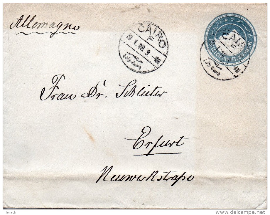 EGYPTE ENTIER POSTAL POUR L'ALLEMAGNE 1910 - 1866-1914 Khedivate Of Egypt