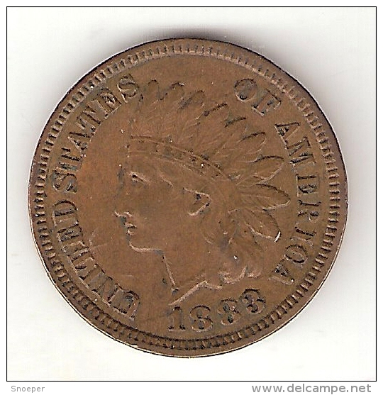 *usa 1 Cent 1883    Km 90a    Vf+ - 1859-1909: Indian Head