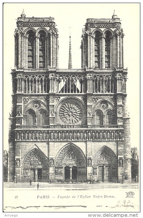 FRANCE. OLD POSTCARD. PARIS. NOTRE DAME CATHEDRAL - Notre Dame De Paris